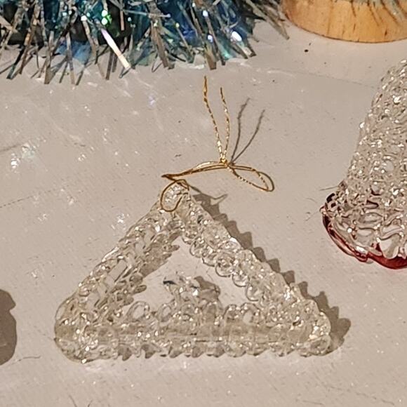 Ornaments vintage antique glass Christmas holiday 4 wreath house bells candle - Picture 8 of 12